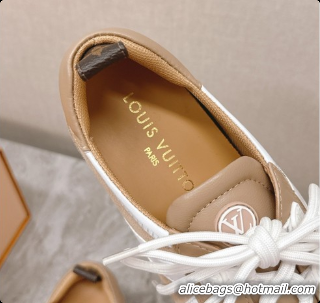 Popular Style Louis Vuitton LV Sneakerina Sneakers Ballerina in Suede Calfskin LV091717 Beige/White 2026
