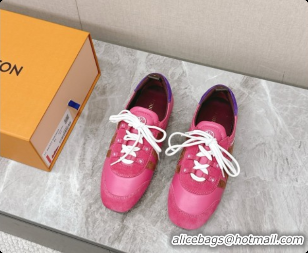 Best Product Louis Vuitton LV Sneakerina Sneakers Ballerina in Suede & Calfskin LV091718 Pink 2026