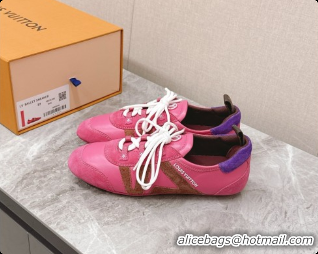 Best Product Louis Vuitton LV Sneakerina Sneakers Ballerina in Suede & Calfskin LV091718 Pink 2026