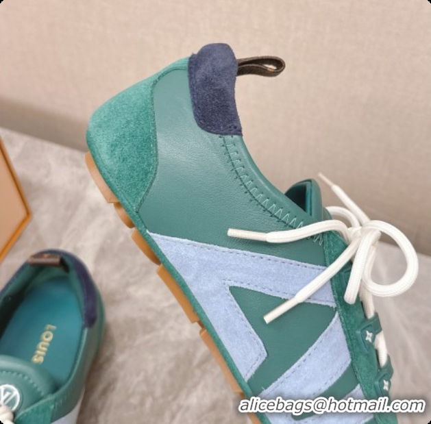 Elegant Louis Vuitton LV Sneakerina Sneakers Ballerina in Suede & Calfskin LV091719 Green 2026