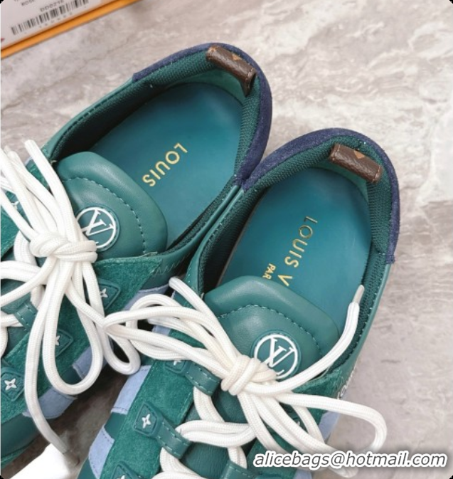 Elegant Louis Vuitton LV Sneakerina Sneakers Ballerina in Suede & Calfskin LV091719 Green 2026