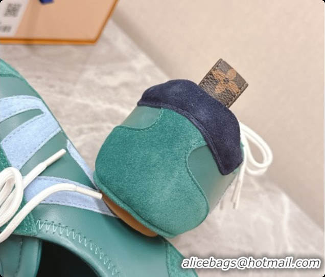 Elegant Louis Vuitton LV Sneakerina Sneakers Ballerina in Suede & Calfskin LV091719 Green 2026