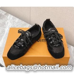Pretty Style Louis Vuitton LV Sneakerina Sneakers Ballerina in Suede & Sequins LV091720 Black 2026