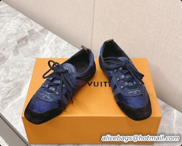 Grade Quality Louis Vuitton LV Sneakerina Sneakers Ballerina in Suede & Sequins LV091721 Blue 2026