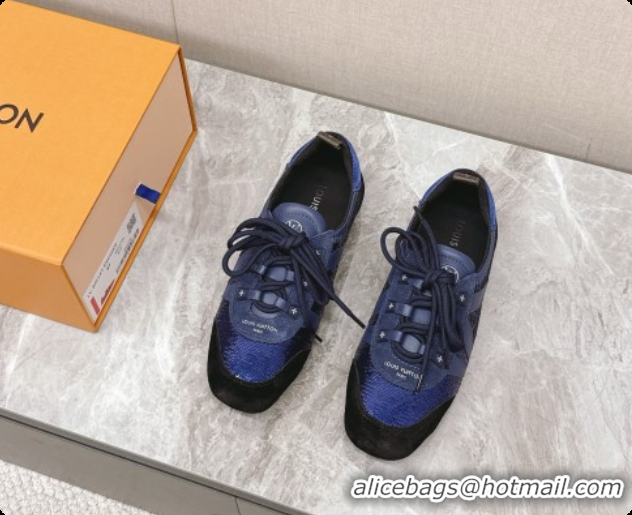 Grade Quality Louis Vuitton LV Sneakerina Sneakers Ballerina in Suede & Sequins LV091721 Blue 2026