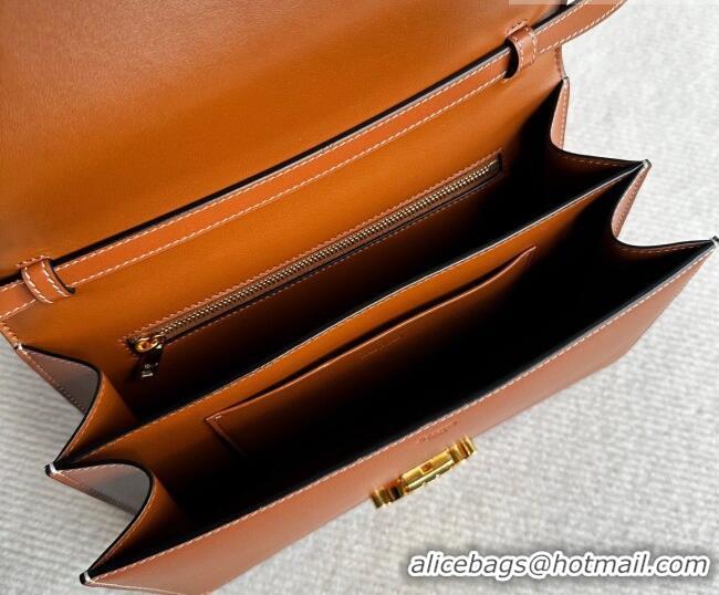 Best Price Celine Triomphe Folio Medium Bag in Calfskin Leather 102382 Tan Brown 2026