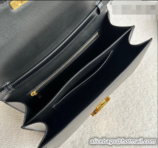 Grade Discount Celine Triomphe Folio Medium Bag in Calfskin Leather 102382 Black 2026