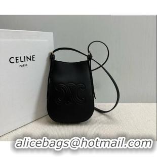 Chic Promotional Celine Héloïse Cell Phone Pouch in Soft Calfskin 10M753 Black 2026