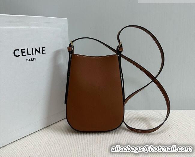 Buy Inexpensive Celine Héloïse Cell Phone Pouch in Soft Calfskin 10M753 Brown 2026