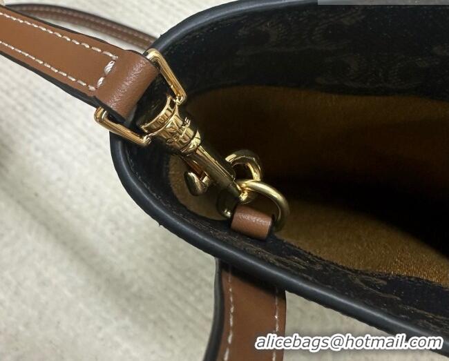 Top Quality Celine Cabas Triomphe Canvas Mini Tote 10N042 Brown 2026