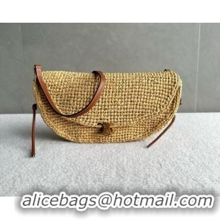 Grade Design Celine Little Halfmoon Soft Triomphe Bag in Raffia L10373 Beige 2026