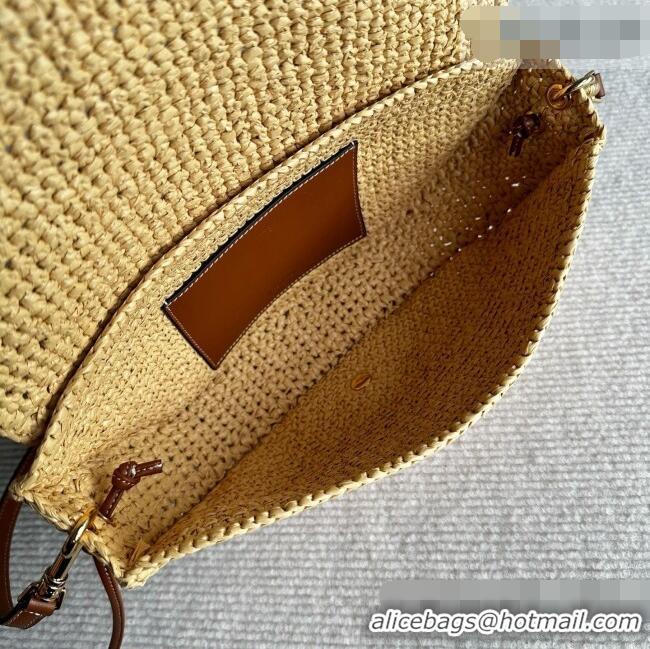 Grade Design Celine Little Halfmoon Soft Triomphe Bag in Raffia L10373 Beige 2026