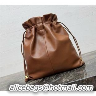 Reasonable Price Celine Small Crystal Pouch Bag in Lambskin Leather 123662 Brown 2026