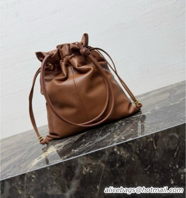 Reasonable Price Celine Small Crystal Pouch Bag in Lambskin Leather 123662 Brown 2026