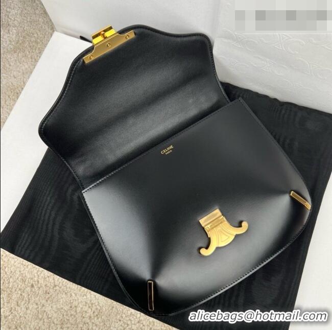 Good Taste Celine Besace Triomphe Bag in Shiny Calfskin 199273 C090449 Black 2026