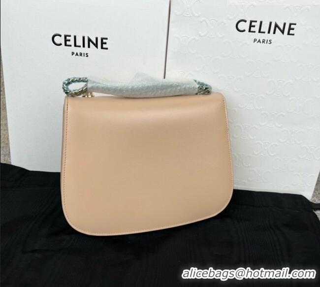 Low Cost Celine Besace Triomphe Bag in Shiny Calfskin 199273 C090450 Beige 2026