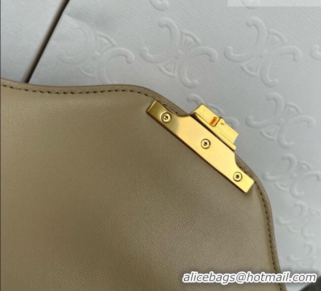 Low Cost Celine Besace Triomphe Bag in Shiny Calfskin 199273 C090450 Beige 2026