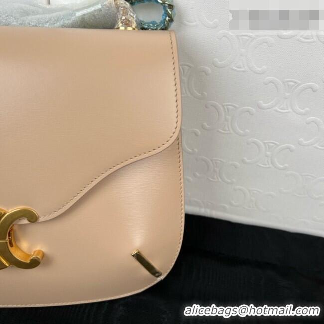 Low Cost Celine Besace Triomphe Bag in Shiny Calfskin 199273 C090450 Beige 2026