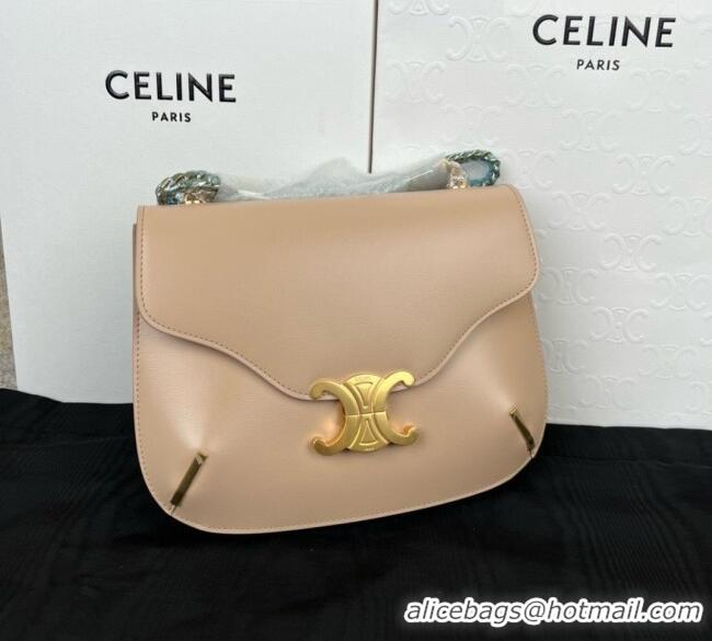 Low Cost Celine Besace Triomphe Bag in Shiny Calfskin 199273 C090450 Beige 2026