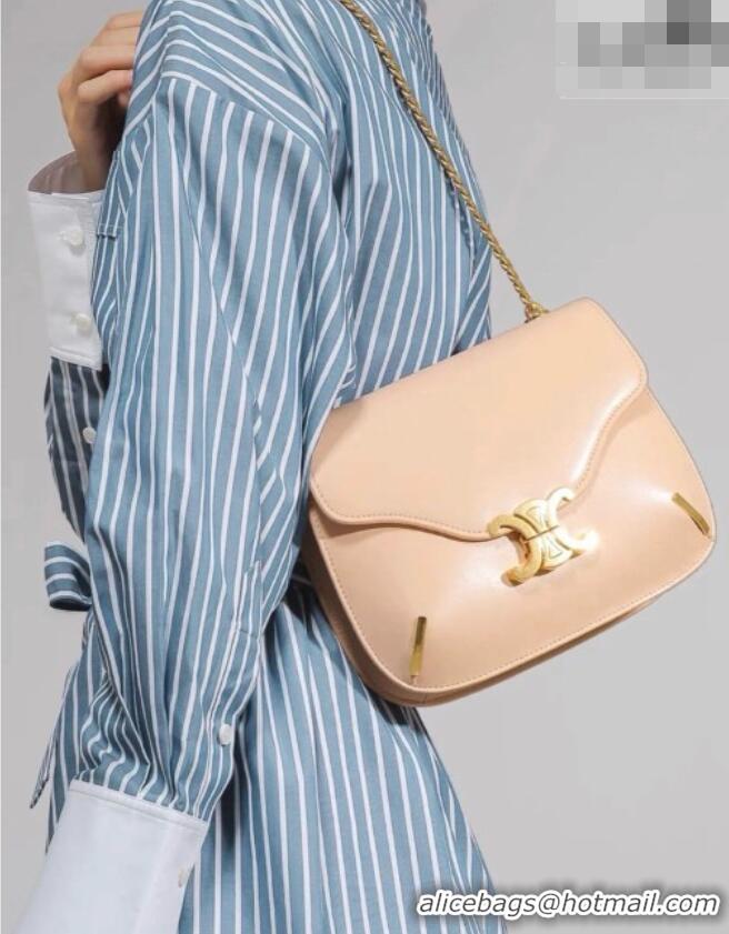 Low Cost Celine Besace Triomphe Bag in Shiny Calfskin 199273 C090450 Beige 2026