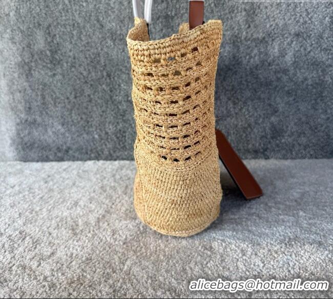 Grade Design Celine Raffia and Calfskin Tote Bag 119682 C090451 Beige/Brown 2026