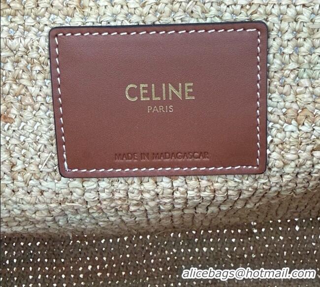 Top Design Celine Raffia and Calfskin Shopper Bag 119632 C090452 Beige 2026