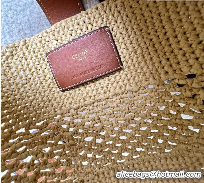Promotional Celine Small Louise Bag in Raffia and Calfskin 119742 C090455 Beige 2026