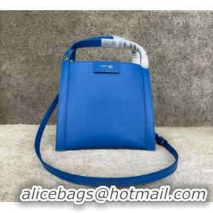 Top Grade Celine Small Cube Bag in Supple Calfskin 124182 C090456 Blue 2026