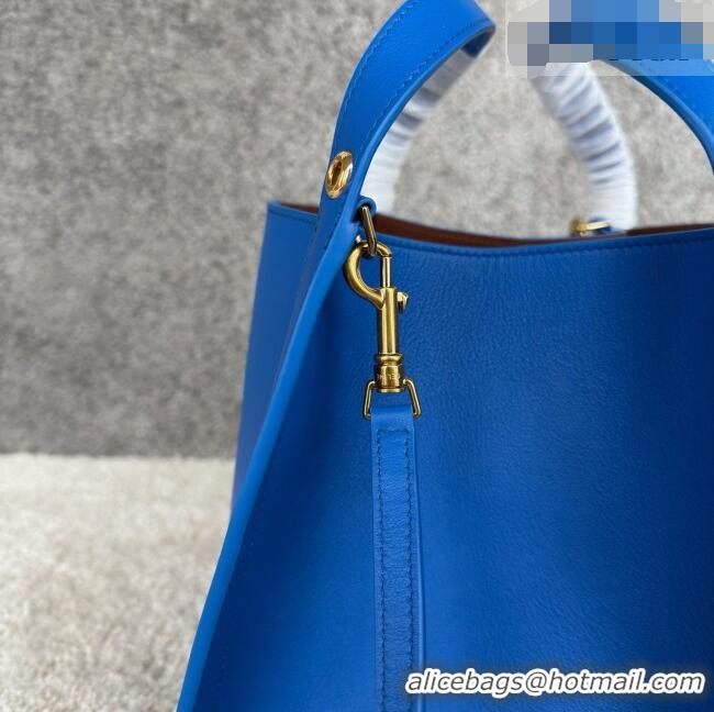 Top Grade Celine Small Cube Bag in Supple Calfskin 124182 C090456 Blue 2026