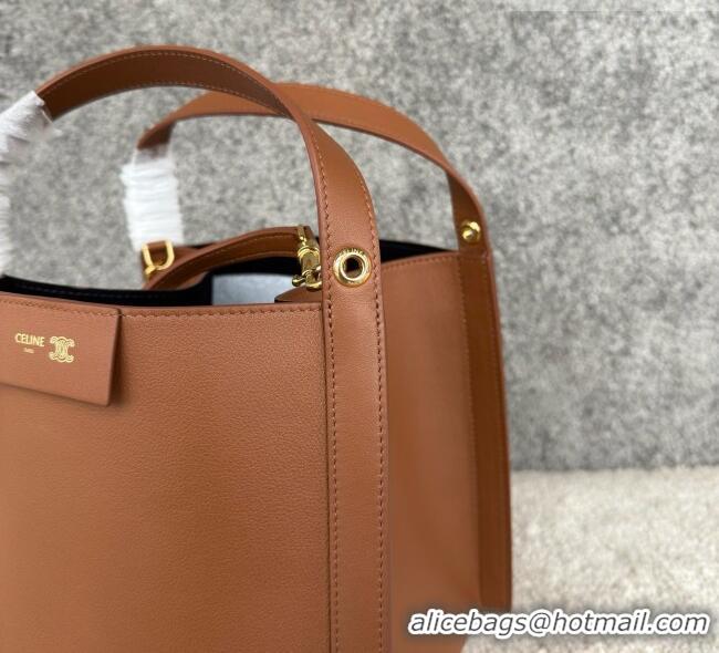Most Popular Celine Small Cube Bag in Supple Calfskin 124182 C090457 Brown 2026