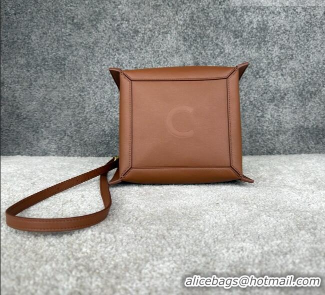 Most Popular Celine Small Cube Bag in Supple Calfskin 124182 C090457 Brown 2026