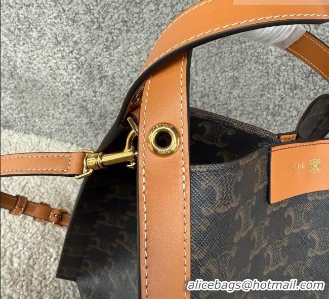 Top Quality Celine Small Cube Bag in Triomphe Canvas 124182 C090459 Brown 2026