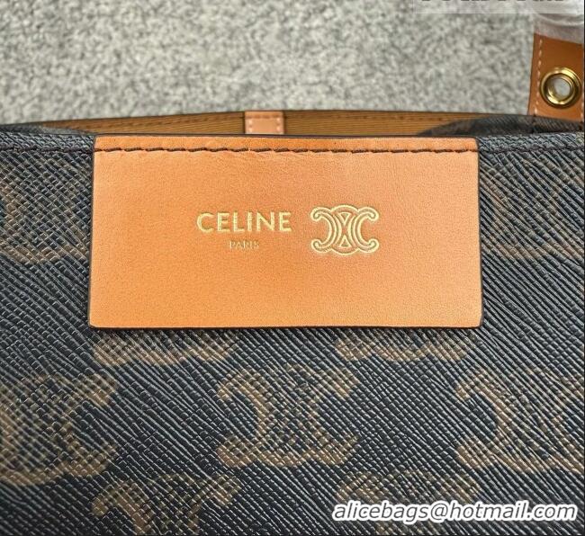 Top Quality Celine Small Cube Bag in Triomphe Canvas 124182 C090459 Brown 2026