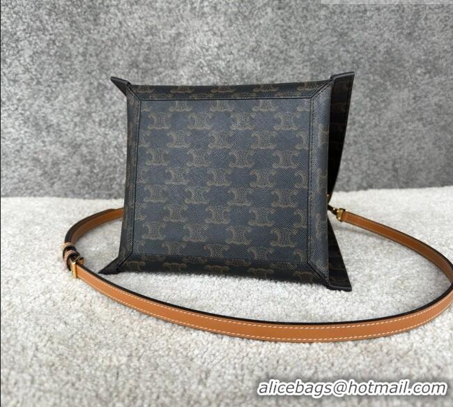Top Quality Celine Small Cube Bag in Triomphe Canvas 124182 C090459 Brown 2026