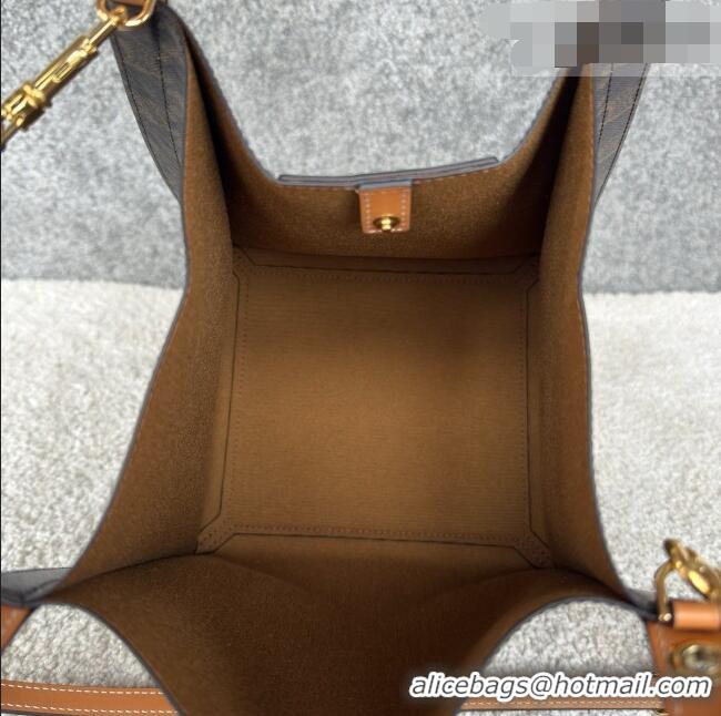 Top Quality Celine Small Cube Bag in Triomphe Canvas 124182 C090459 Brown 2026