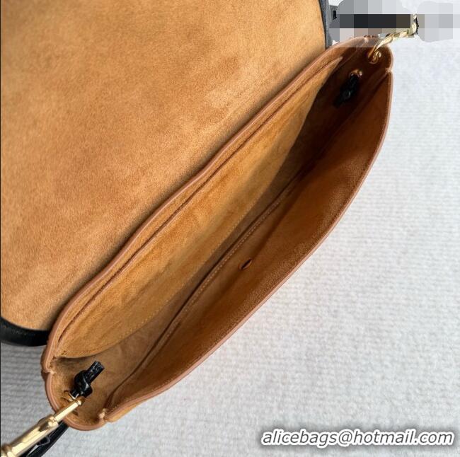 Pretty Style Celine Halfmoon Soft Triomphe Small Bag in Suede L10375 Brown 2026