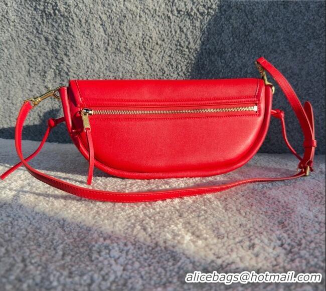 Top Design Celine Halfmoon Soft Triomphe Small Bag in Supple Lambskin L10373 Red 2026