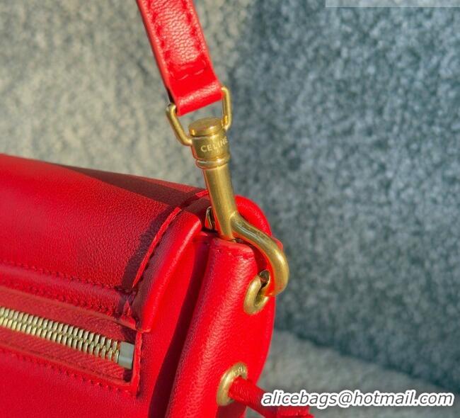 Top Design Celine Halfmoon Soft Triomphe Small Bag in Supple Lambskin L10373 Red 2026