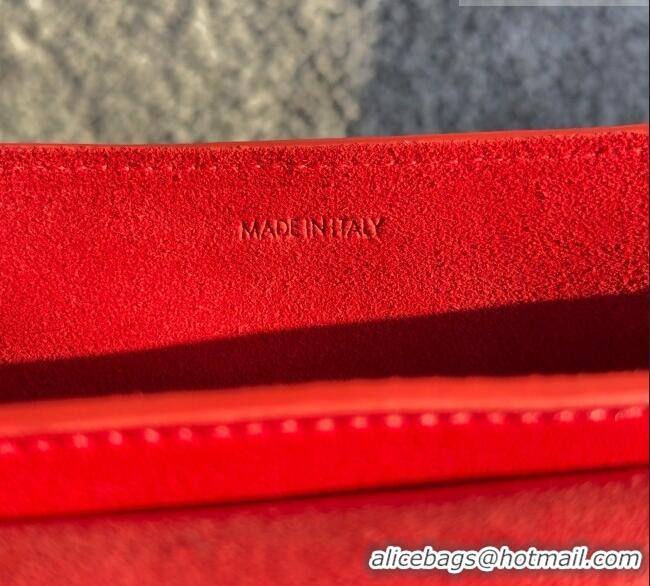Top Design Celine Halfmoon Soft Triomphe Small Bag in Supple Lambskin L10373 Red 2026
