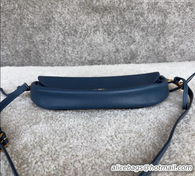 Market Sells Celine Halfmoon Soft Triomphe Small Bag in Supple Lambskin L10373 Blue 2026