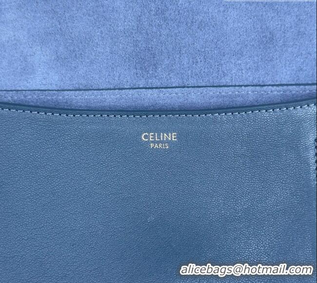 Market Sells Celine Halfmoon Soft Triomphe Small Bag in Supple Lambskin L10373 Blue 2026