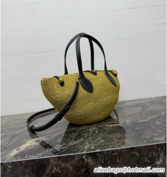 Well Crafted Celine Small Triomphe Beads Basket in Sisal and Calfskin L104V3 2026