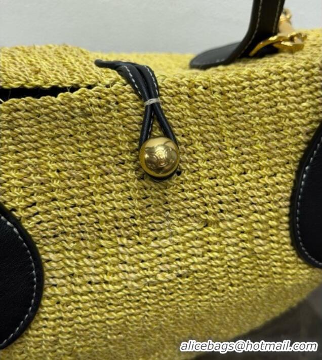 Well Crafted Celine Small Triomphe Beads Basket in Sisal and Calfskin L104V3 2026