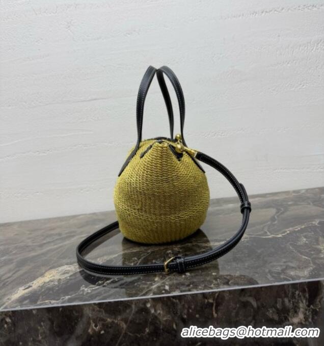 Well Crafted Celine Small Triomphe Beads Basket in Sisal and Calfskin L104V3 2026