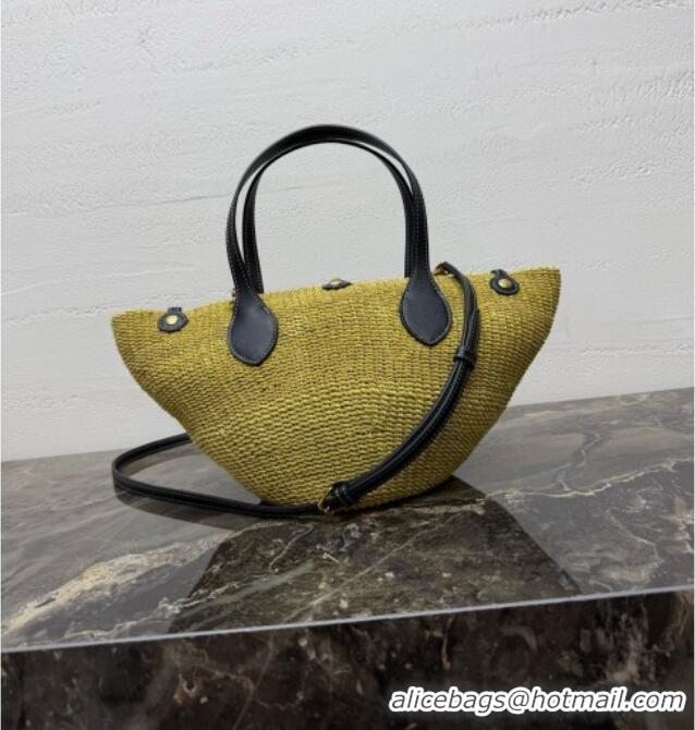 Well Crafted Celine Small Triomphe Beads Basket in Sisal and Calfskin L104V3 2026