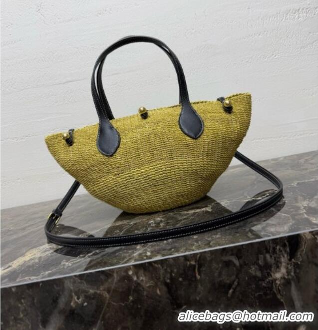 Well Crafted Celine Small Triomphe Beads Basket in Sisal and Calfskin L104V3 2026