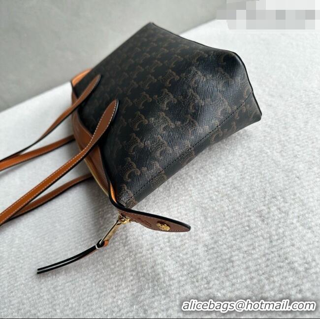 Best Price Celine Little Duffle in Triomphe Canvas and Natual Calfskin L10893 Brown 2026