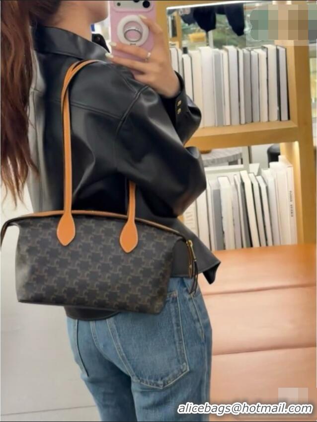 Best Price Celine Little Duffle in Triomphe Canvas and Natual Calfskin L10893 Brown 2026