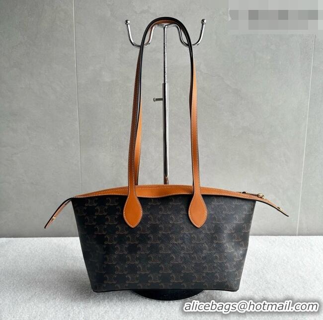 Best Price Celine Little Duffle in Triomphe Canvas and Natual Calfskin L10893 Brown 2026