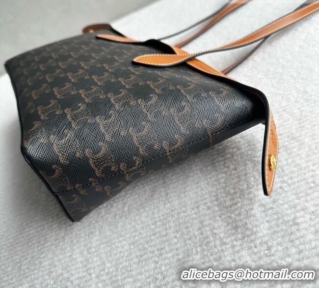Best Price Celine Little Duffle in Triomphe Canvas and Natual Calfskin L10893 Brown 2026